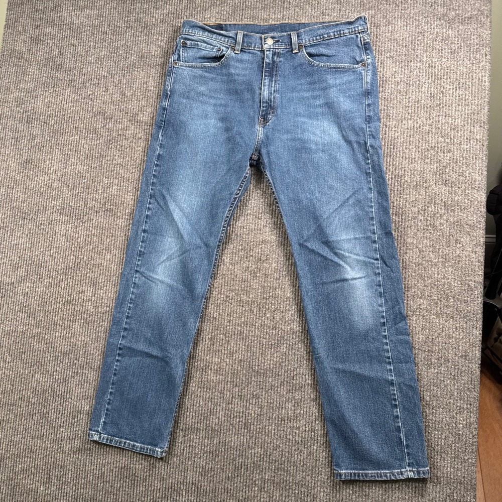 Levi's 505 Regular Fit Jeans Mens W36 L30 Medium Wash Blue‎ Straight Leg
